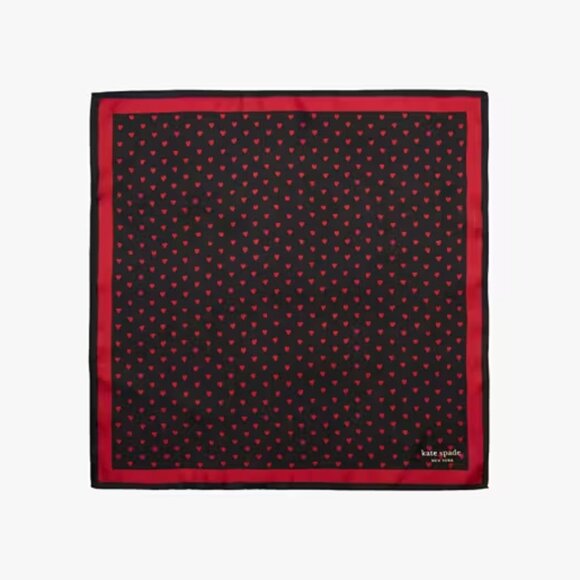 SOLD OUT NWT KATE SPADE Mini Hearts Silk Scarf Bandana Size O/S - Picture 2 of 7